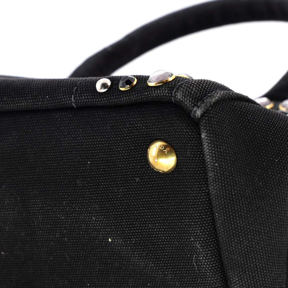 Prada Canapa Tote Rhinestone #244118P70B - Picture 7 of 8